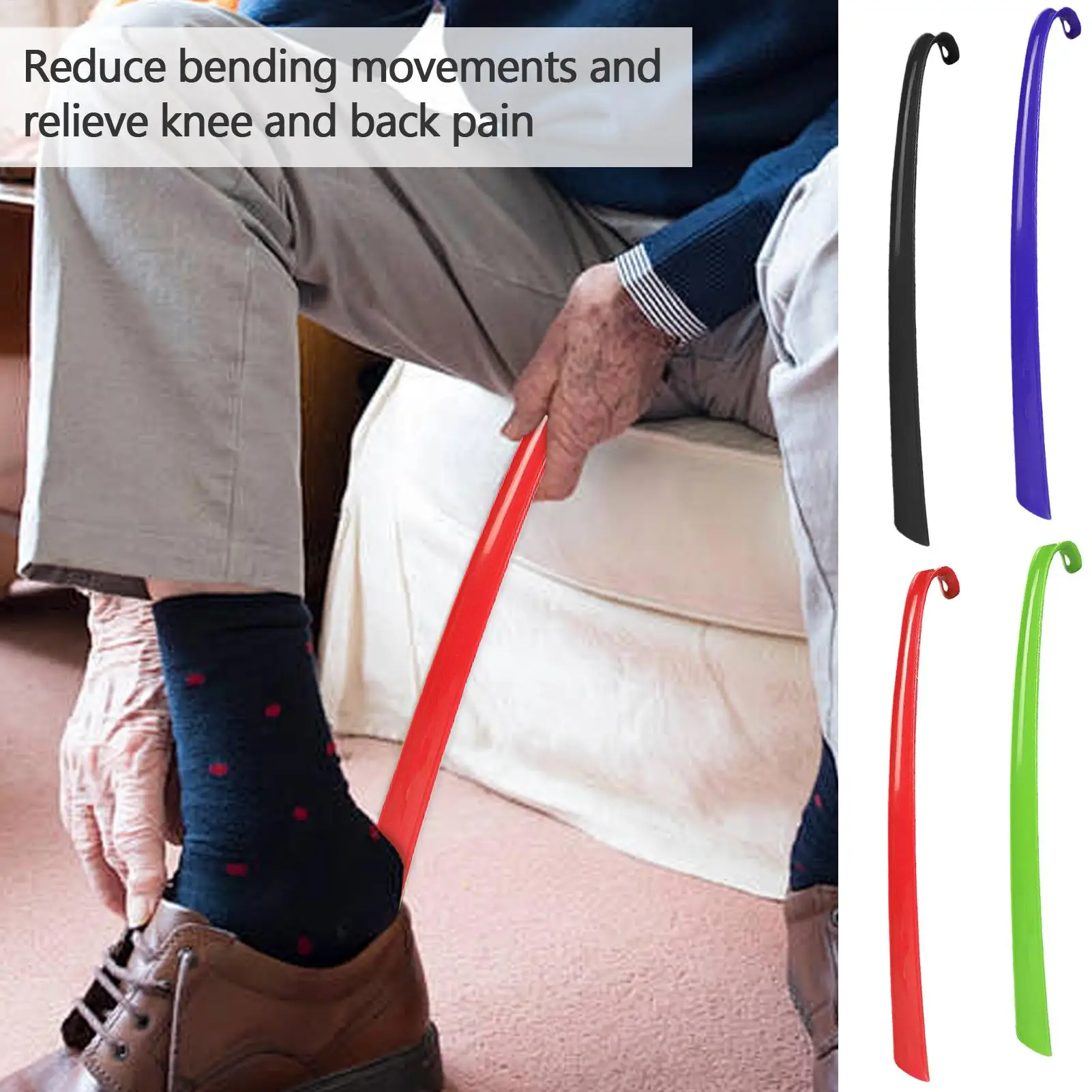 Plastic Extra Long Shoehorn Hotel Household Shoe Wearer Shoes Lifter Lazy Does reduce bend Shoe Draw Helper effortless shoe-wear