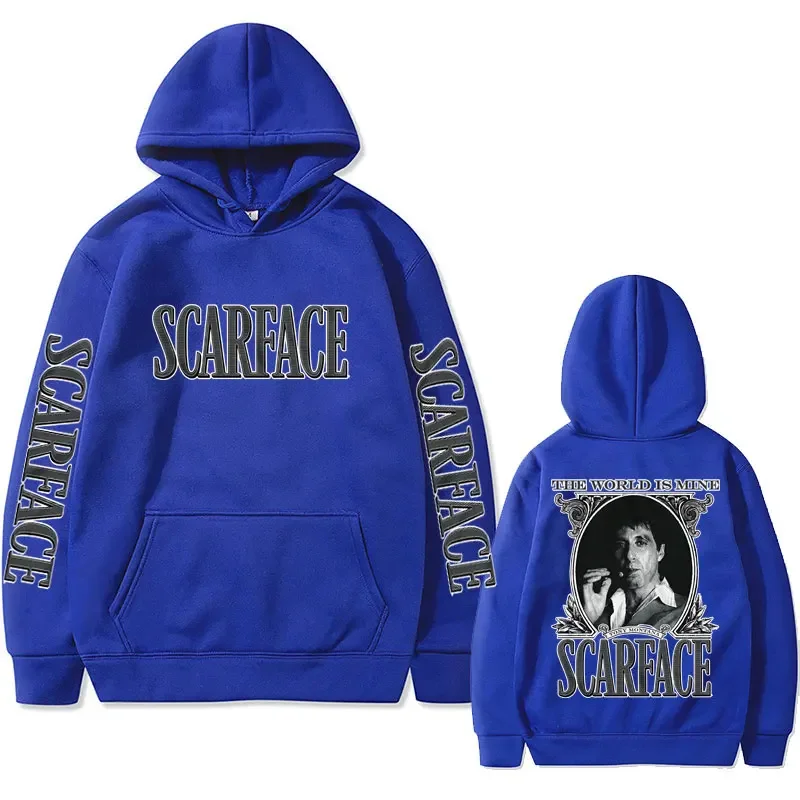 Scarface Movie Hoodie The World Is Mine Print Men Women Hoodies Hooded Sweatshirts Harajuku Pullover Tracksuit Unisex Clothing