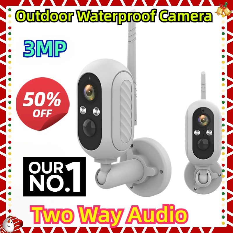 

3MP WiFi Wireless Battery Indoor Home Security IP Surveillance Motion Alarm Two Way Audio Camera 3MP Outdoor Waterproof Camera