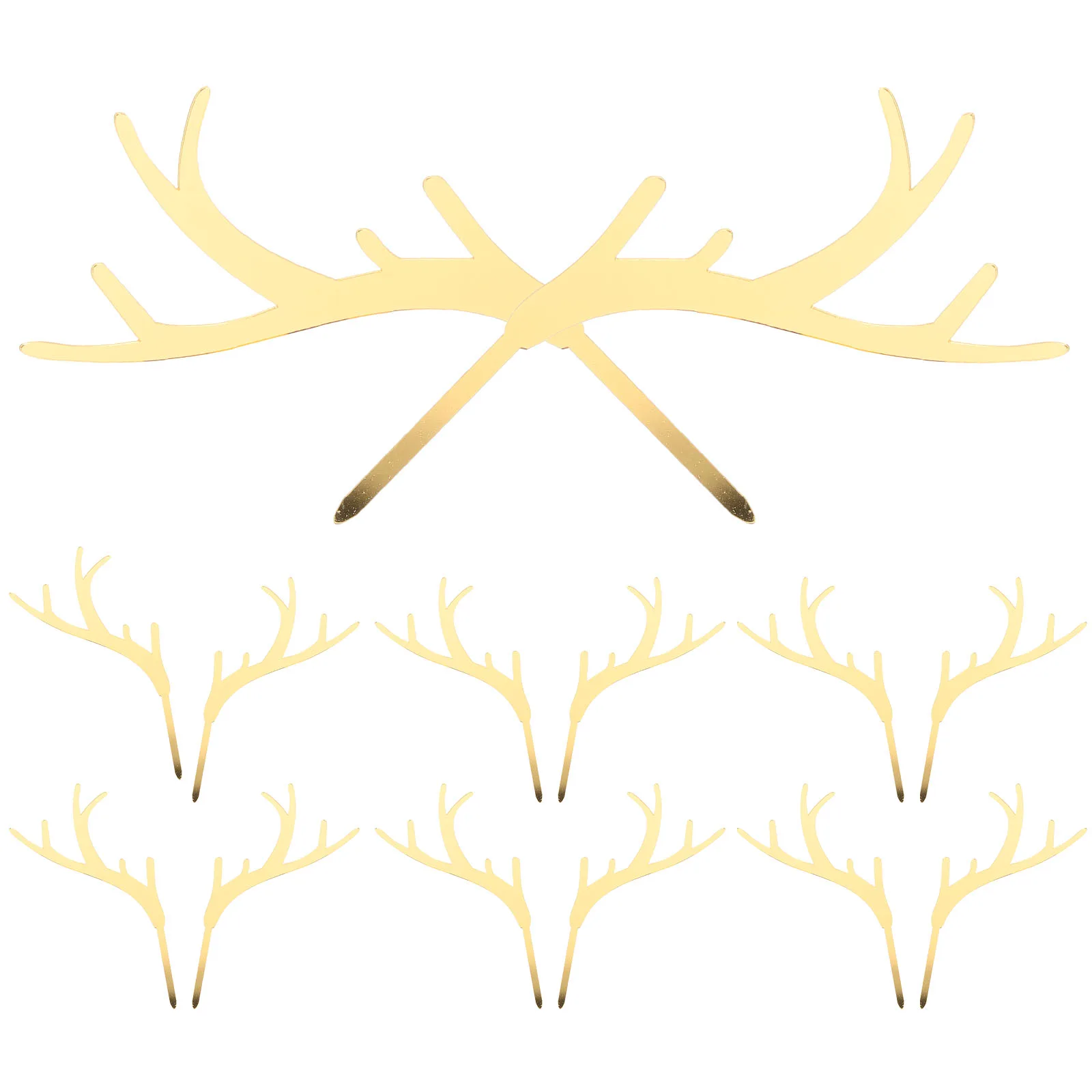 

Christmas Antlers Shape Acrylic Cake Topper Decorations Safe Cartoon Theme Cupcake Muffin Party Birthday Baby