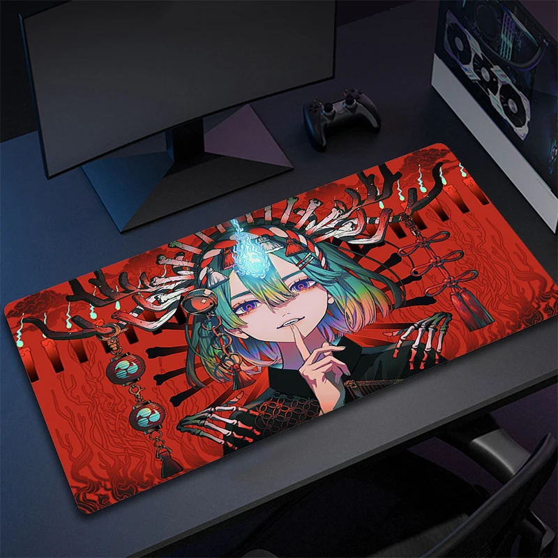 Gaming Mauspad Computer Gaming Zubehör Büro Große rutschfeste Mauspad Anime Gummi Tastatur Mousepad Gamer Tastatur Matte