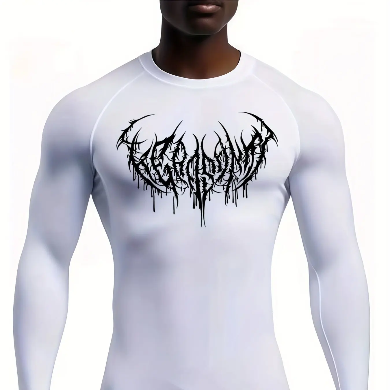 

Sport Running T-Shirt Rashgard Tops Tee Quick Dry Short Sleeve T-Shirt For Men Y2K Compression Shirt Men Fitness Gym Skeleton