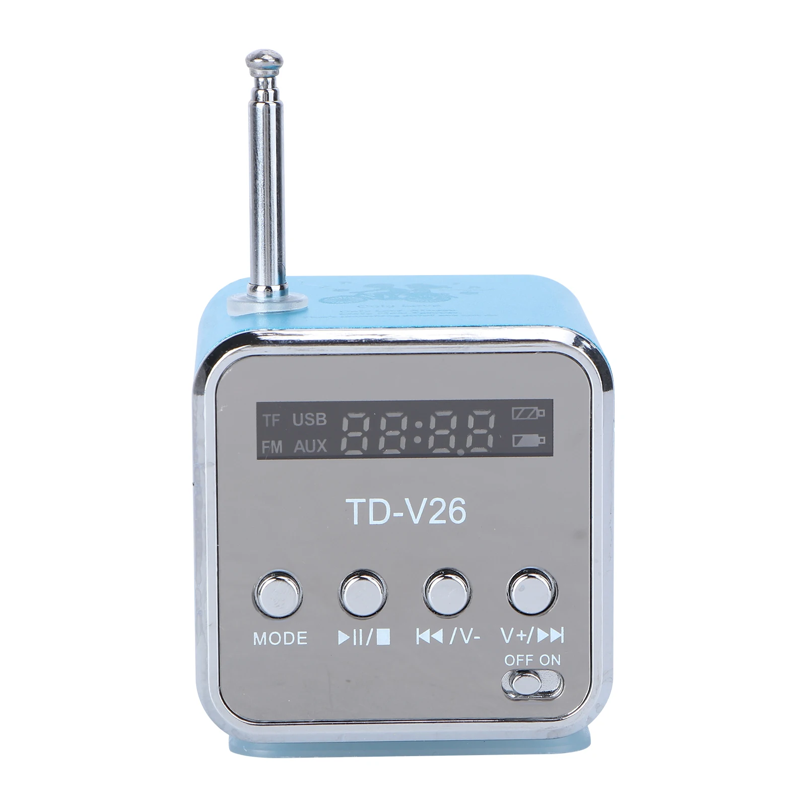 

Mini Portable Digital Speaker Blue Mp3 Mp4 Player Micro USB Disk Fm Radio LED Display Clear Sound Portable Mini Speaker