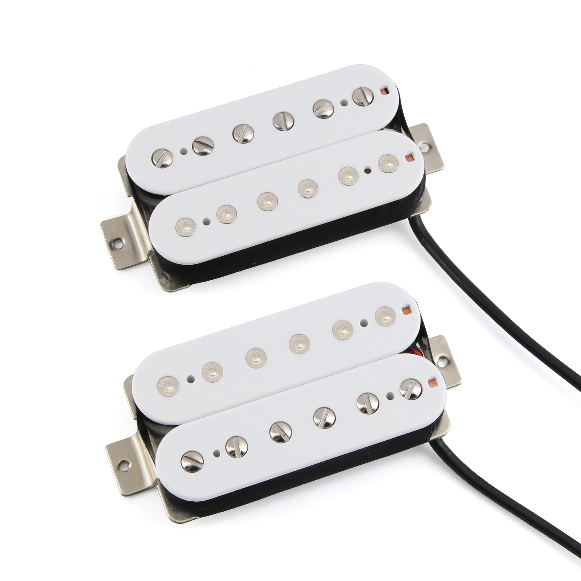 FLEOR - Juego de 2 Pastillas Humbucker Alnico 5 para Guitarra Eléctrica, Pastillas de Doble Bobina, Color Blanco, Accesorios para Guitarra