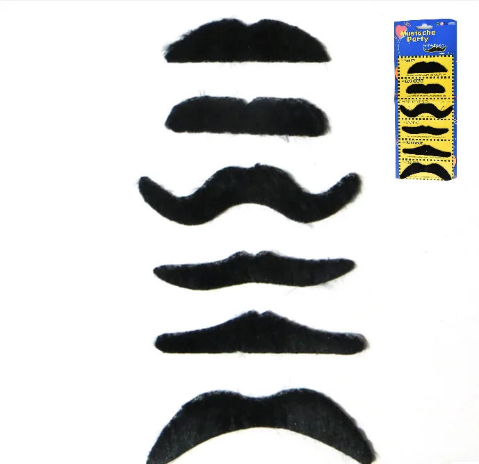 6 teile/los Lustige Gefälschte Schnurrbart Gefälschte Bart Whisker Für Halloween Kostüm Party Cosplay