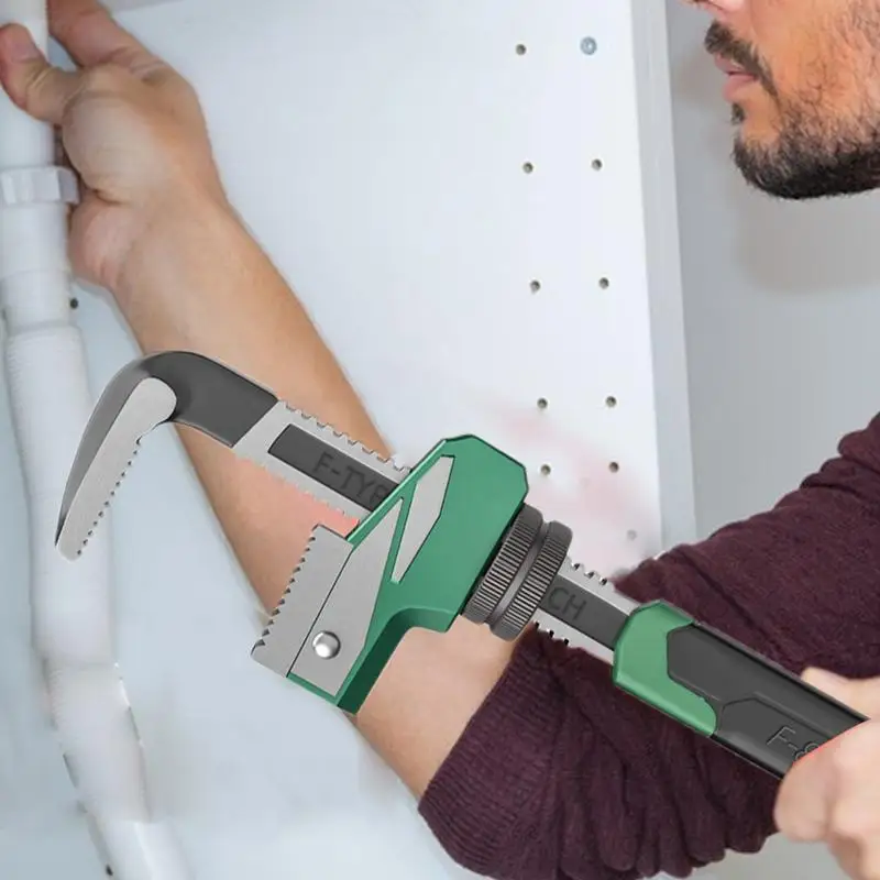 Imagem -04 - F-tipo Encanadores Chave com Extensão Resistente Tubo Vise Multi-funcional Chave de Velocidade em Ângulo Reto em Forma Especial Válvula