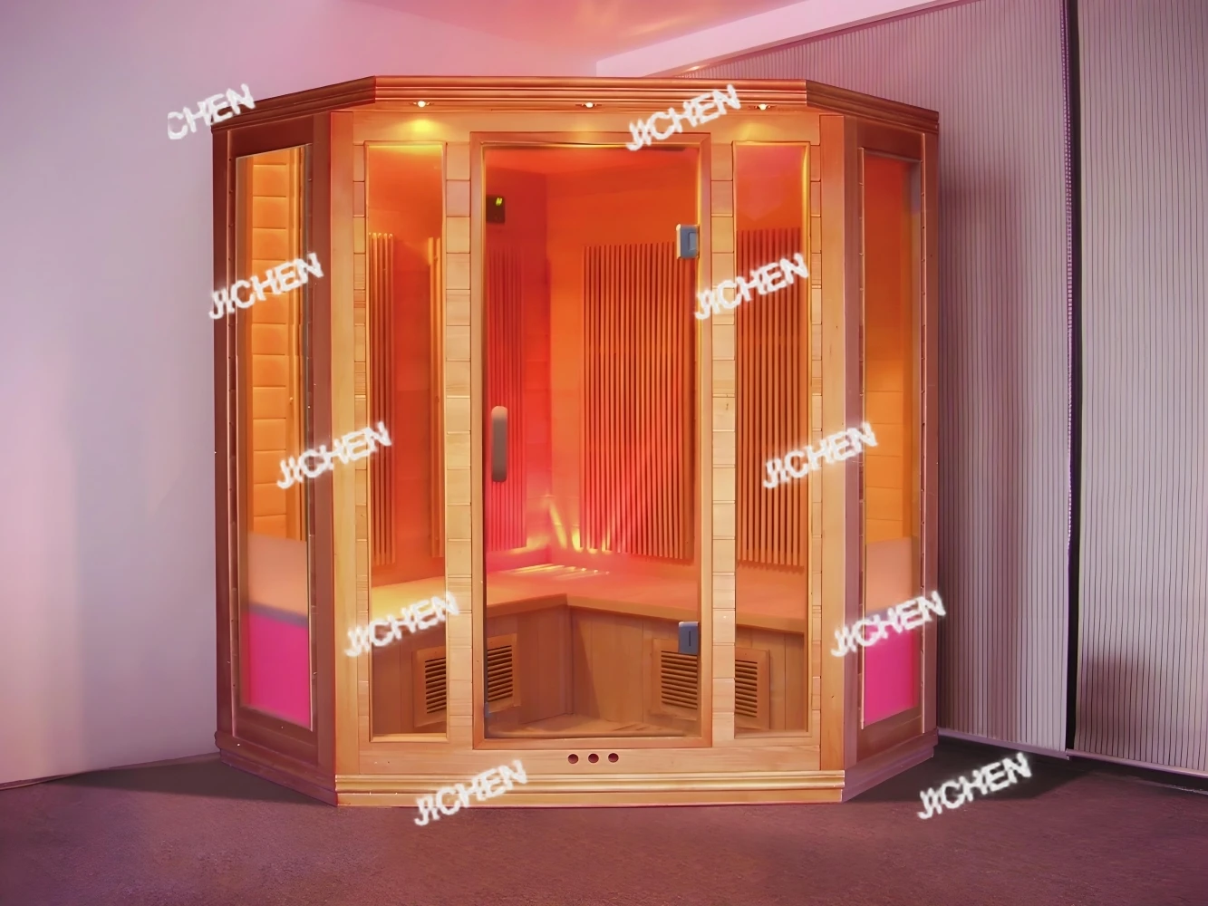 

SS-450C Высокое качество Hemlock красный кедр 3-4 человека цифровой угол управления инфракрасная сауна комната сухая сауна депозит