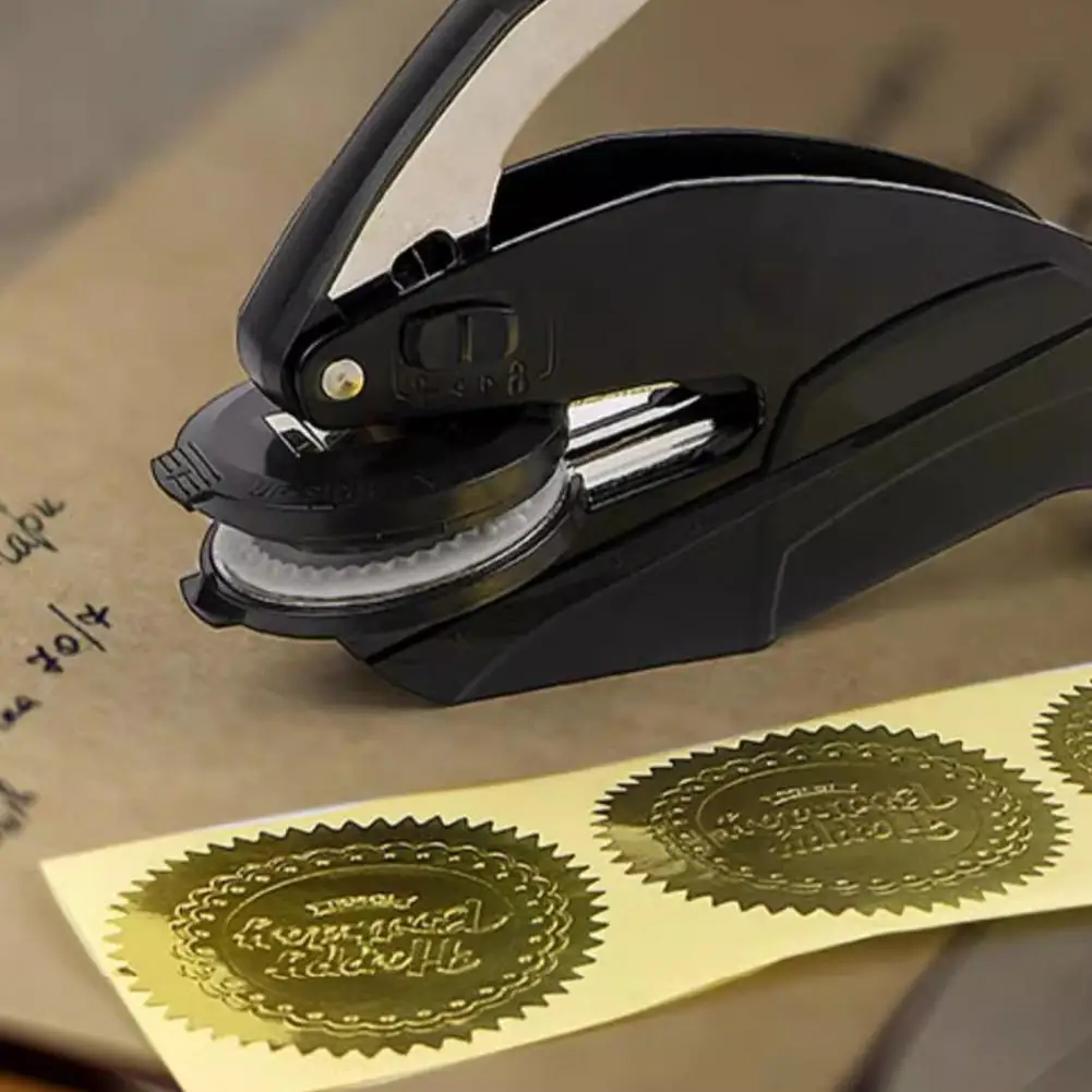 Custom Embossing Machine Personalized Book Embosser Stamp for Business Cards Paper Notebooks Print Library Seal for Text