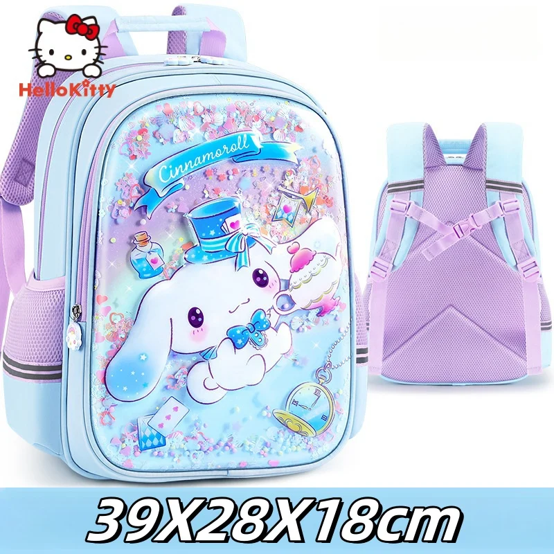 Sanrio Hello Kitty Primary School Bag Girl Large Capacity Backpack 1-6th Grade Cartoon Cute Kuromi Children School Backpack Gift