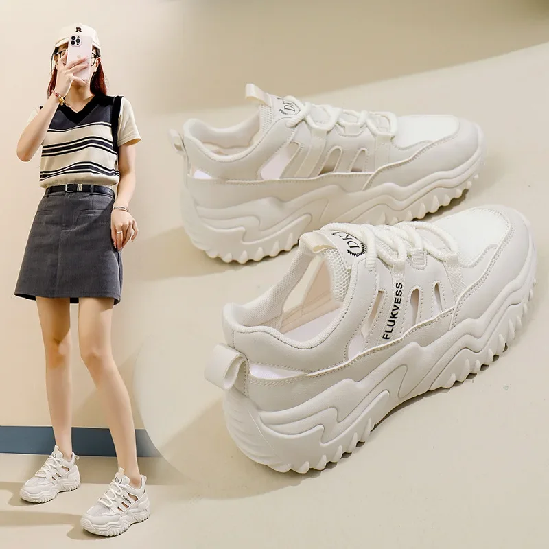 

Sport shoes Fashion lace-up women's casual shoes anti-collision and anti-smash protection toe