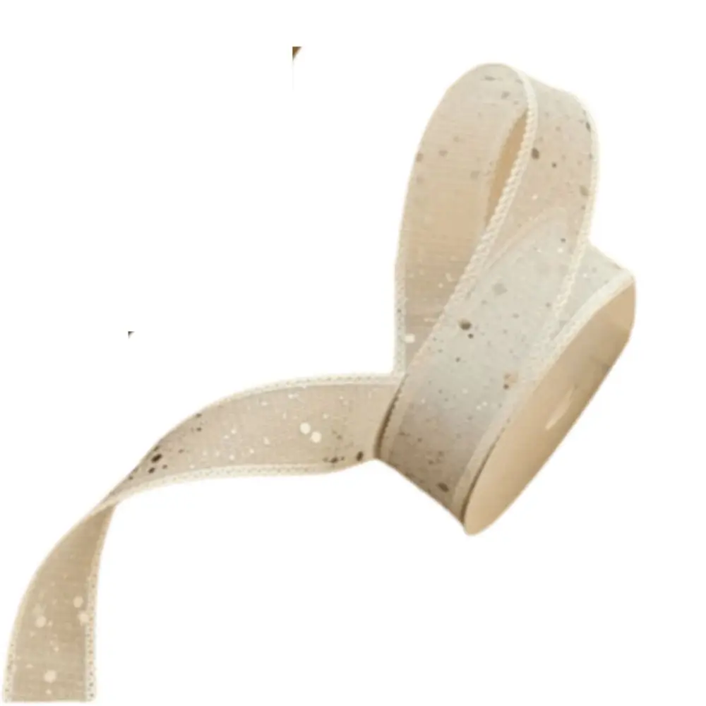 1 rollo de 10 yardas de hermosas cintas metálicas con purpurina de malla, cinta de Organza dorada y plateada, decoración de regalo para boda