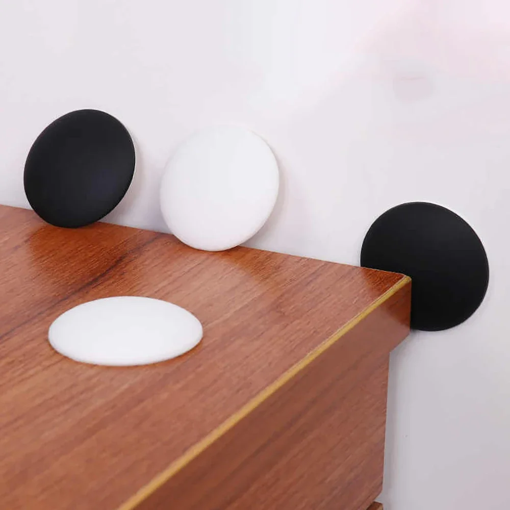 Dia 48mm Silicone Door Handle Anti-Collision Pad Door Stopper Collision Resistance Top Suction Wall Buffer Protection Sticker