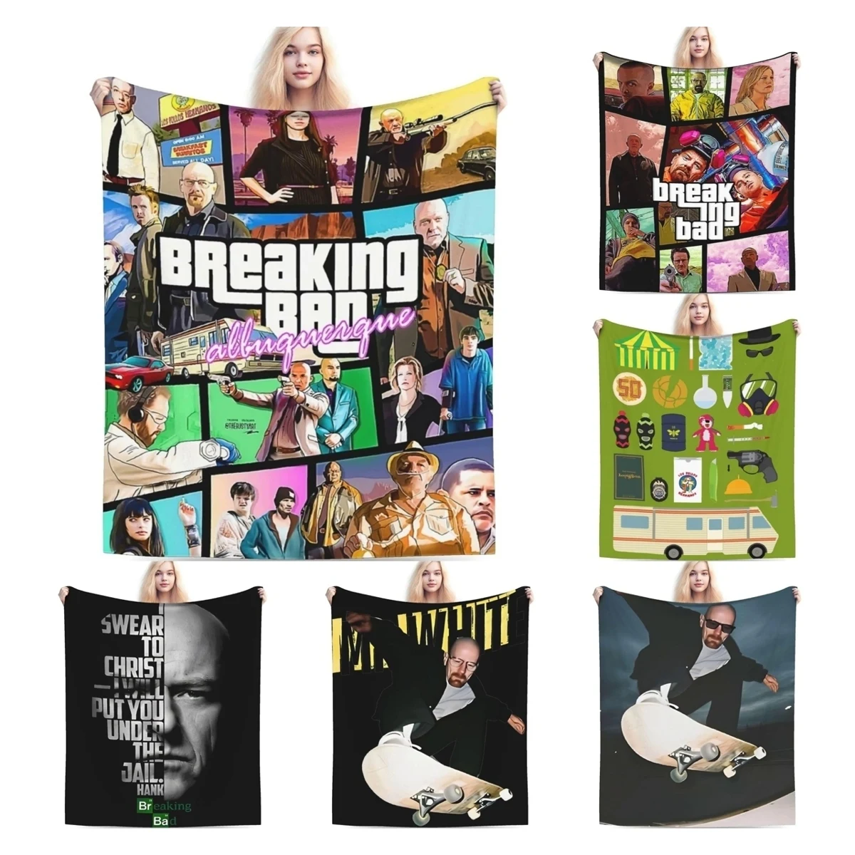 Breaking Bad Albuquerque Custom Game Art Blanket Breaking Bad Flannel Awesome Warm Throw Blanket for Coverlet Spring Autumn