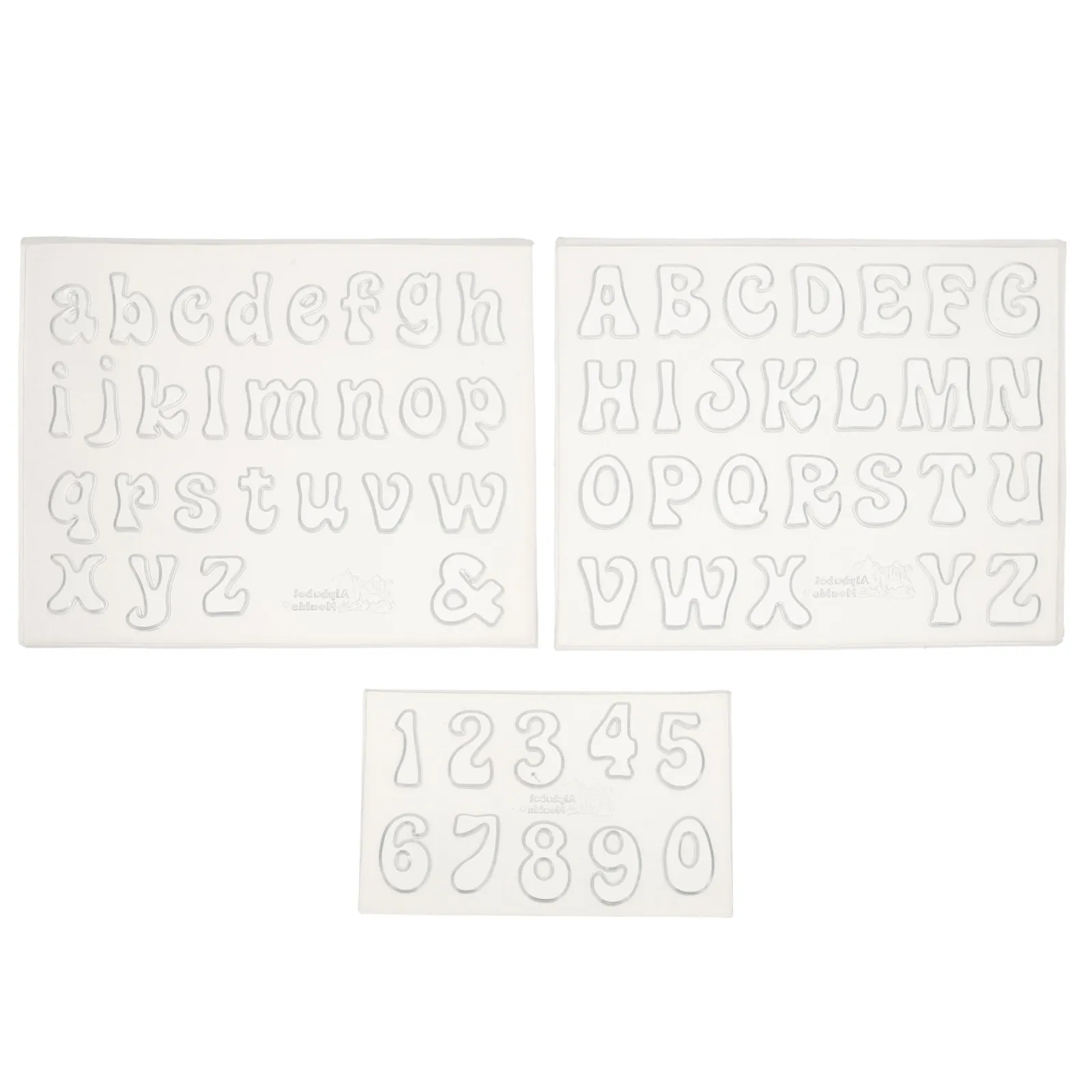 

3Pcs Epoxy Resin Molds Silicone DIY Alphabet Number Mold for Handmade Jewelry Decor Craft Accessories Flexible Washable