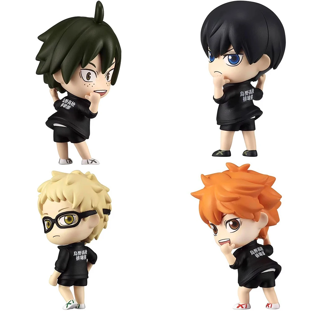 Anime 4pcs Figures Tobio Kageyama sukishima Kei Tadashi Yamaguchi 7cm Action Figures Shoyo lovely PVC Model Toys