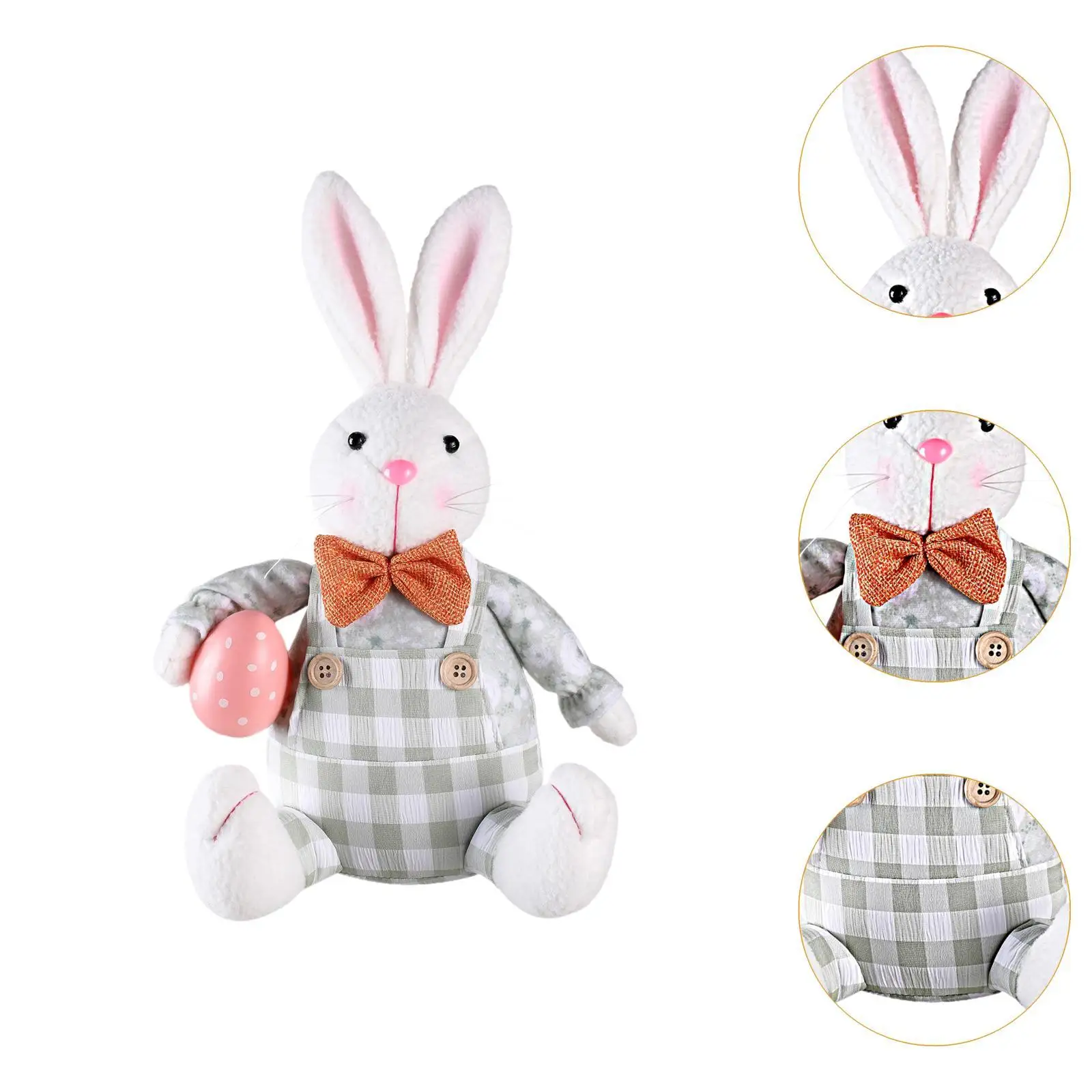 Easter Bunny Doll Decorative Artwork Animal Doll for Entrance Home Spring