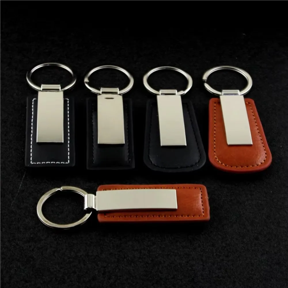

Custom LOGO Name Metal Leather Keychain Car Moto Keyring Motorcycle Pendant Key Chain Ring Gift Boyfriend Gift
