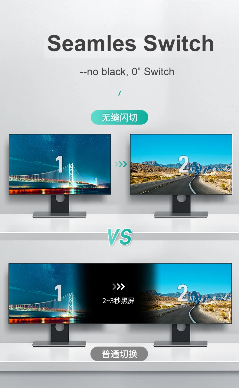 Seamless 4K 30Hz  Matrix Switcher 8x8 With Splicing Mode, Available For 4x4, 8x8, 8x16, 16x16