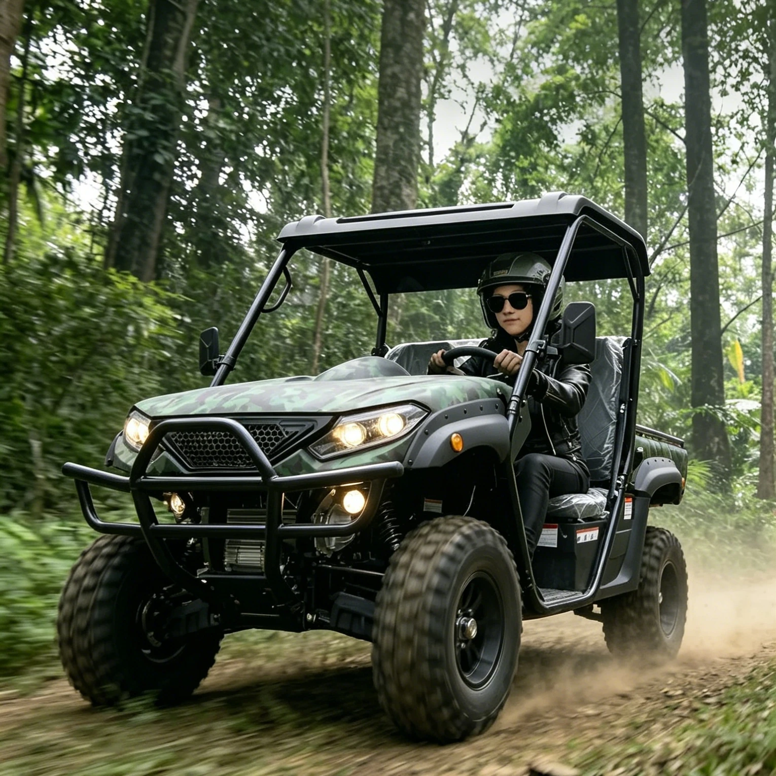 SXLL 10KW 4WD Automatic EEC Certified Electric Hunting UTV Utility Vehicle with 300-400kg Payload for Ranch Forest Trail Use
