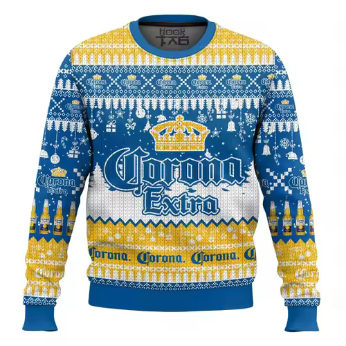 2025 New CORONA EXTRA Christmas Gift Ugly Sweater Hot Selling Merry Christmas Fashion 3D Printed Oversized O-neck Pullover shirt - Image 5