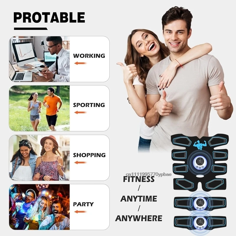 

EMS Core Sculpting Device, Electric Abdominal Muscle Trainer, Home Fitness for Belly Fat Reduction & Toning