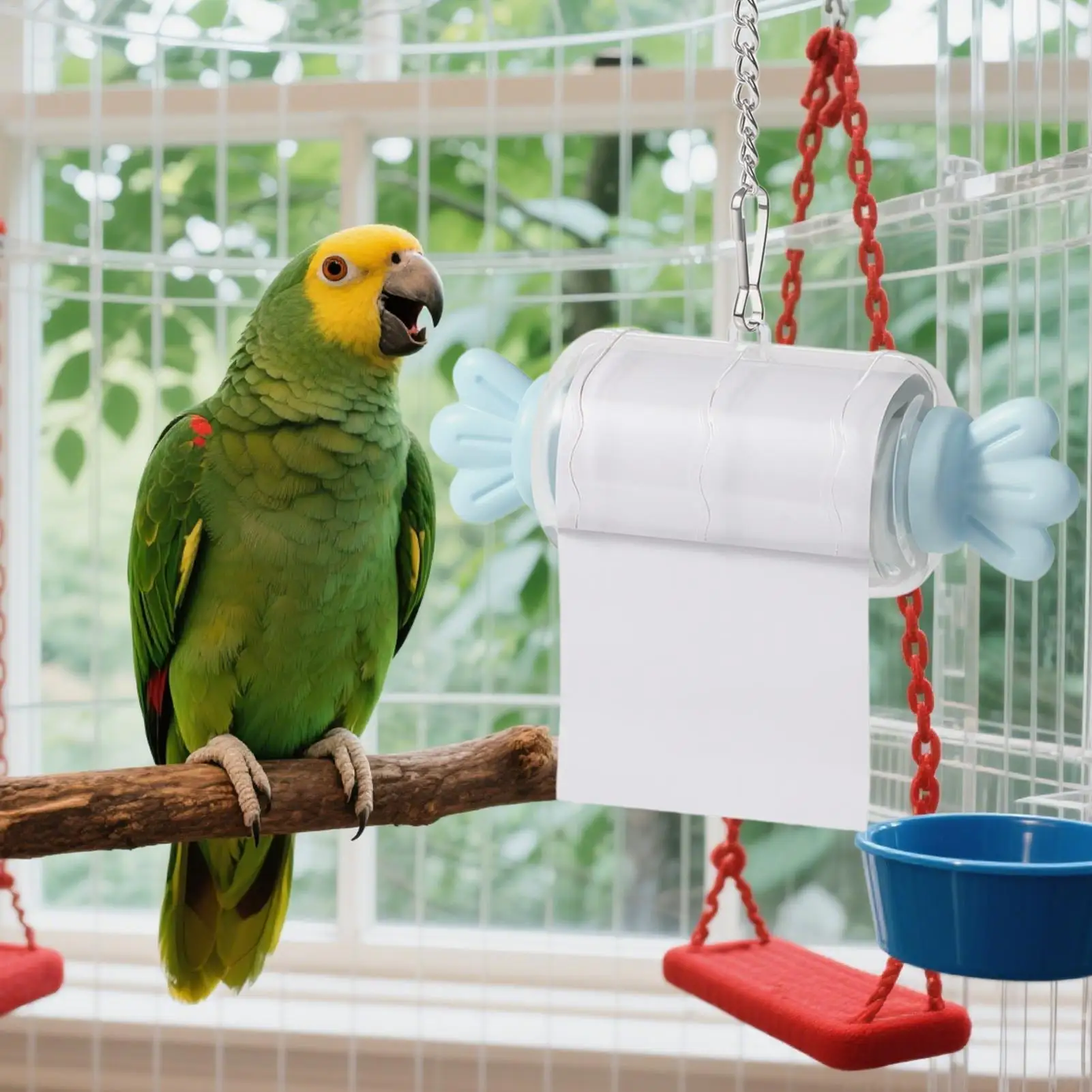 Parrot Shredding Toys Hangable Candy Shape Fun Shredder Bird Toys for Enrichment Play Chewing Cockatiel Conure Interactive Toys