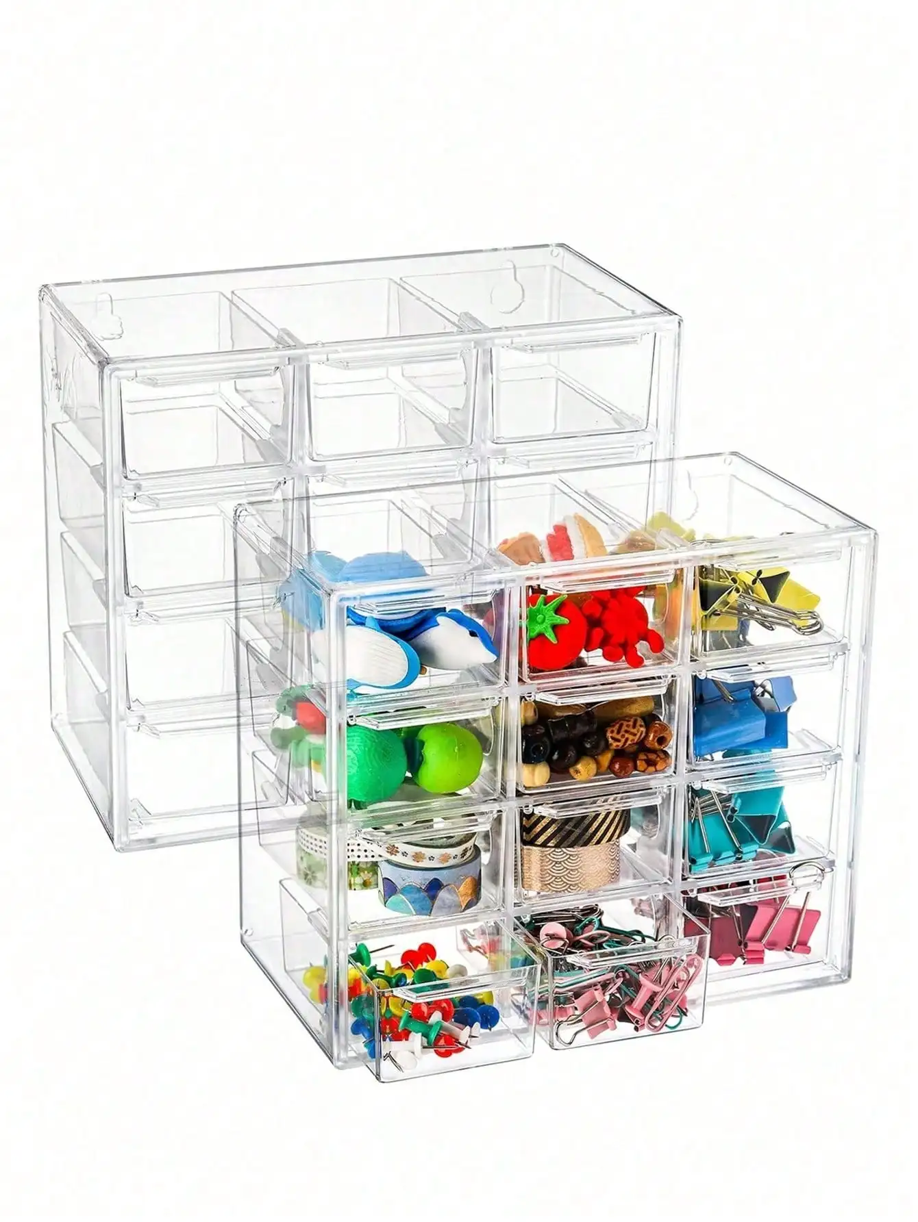 

Multi-Functional Drawer-Style Storage & Display Box, Home Living Storage & Organization, Makeup Storage, Cosmetic Display Rack And Makeup Storage Box, Small Desktop Drawer-Style Cosmetic Storage Box, Transparent Drawer-Style Desktop Storage Box, Plastic D