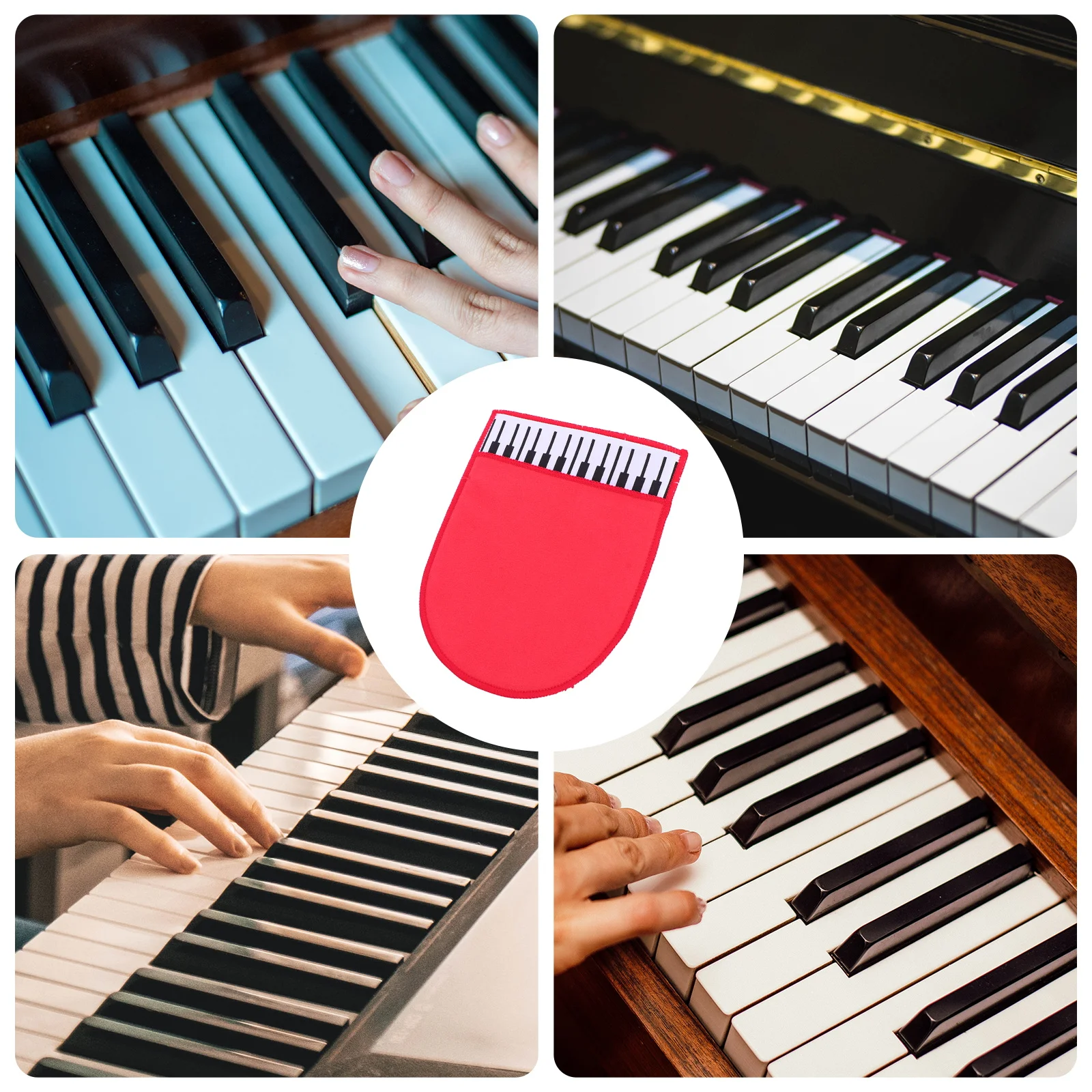 

Piano Wiping Gloves Cleaning Cloth for Instrument Guitar Microfiber Useful