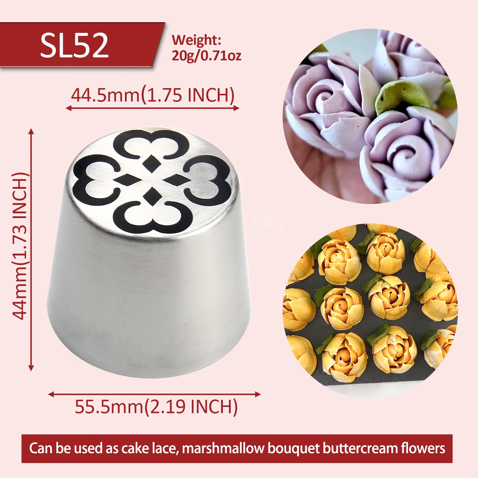 New Extra Large Russian marshmallow laminating nozzle extrusion cream bean paste Huai Shan mud baking tools SL52