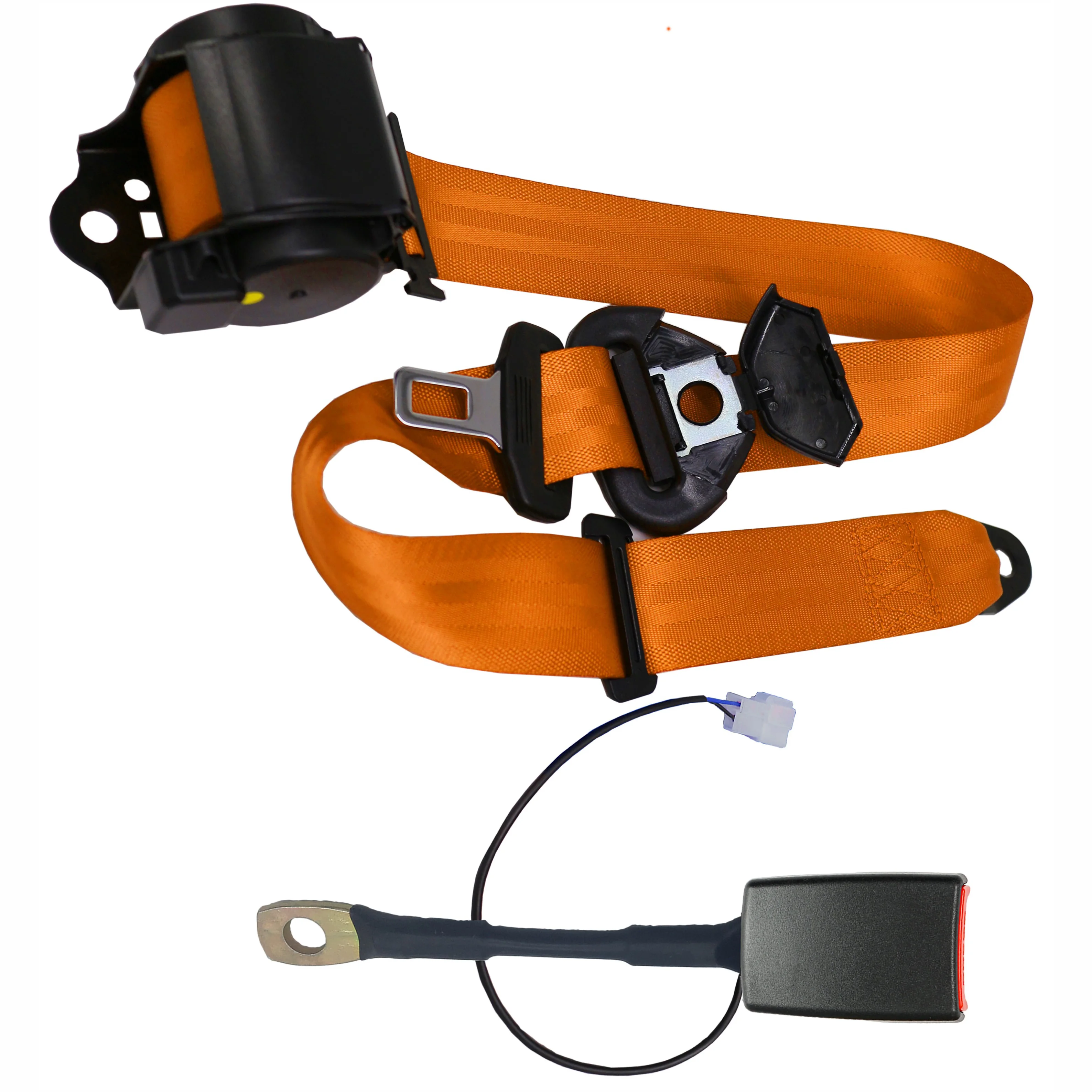 Muti-color Option 250MM Retractable 3-Point Car Safety Belt with Wire Switch Buckle Seat Belt for Enhanced Comfort and Safety