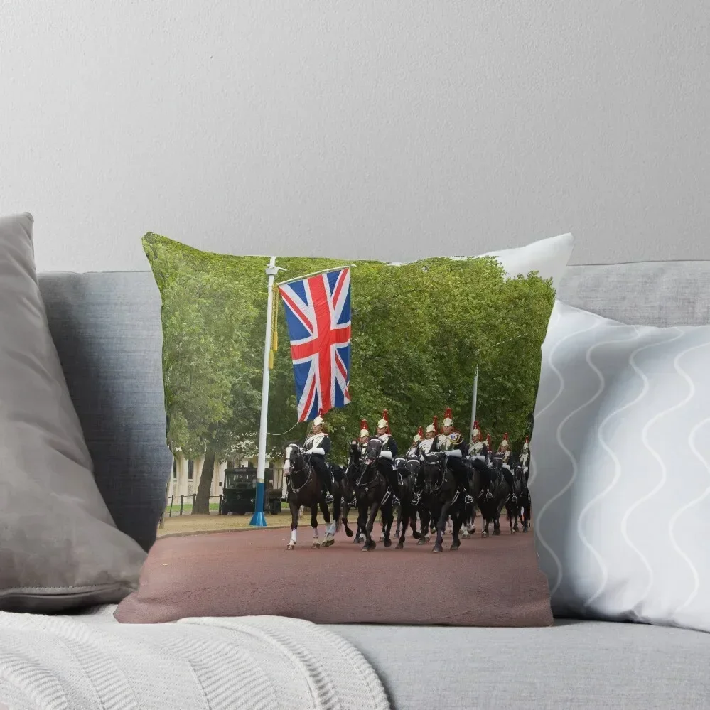 

Household Cavalry in The Mall Throw Pillow Pillows Aesthetic luxury decor Decorative Cushions For Living Room pillow