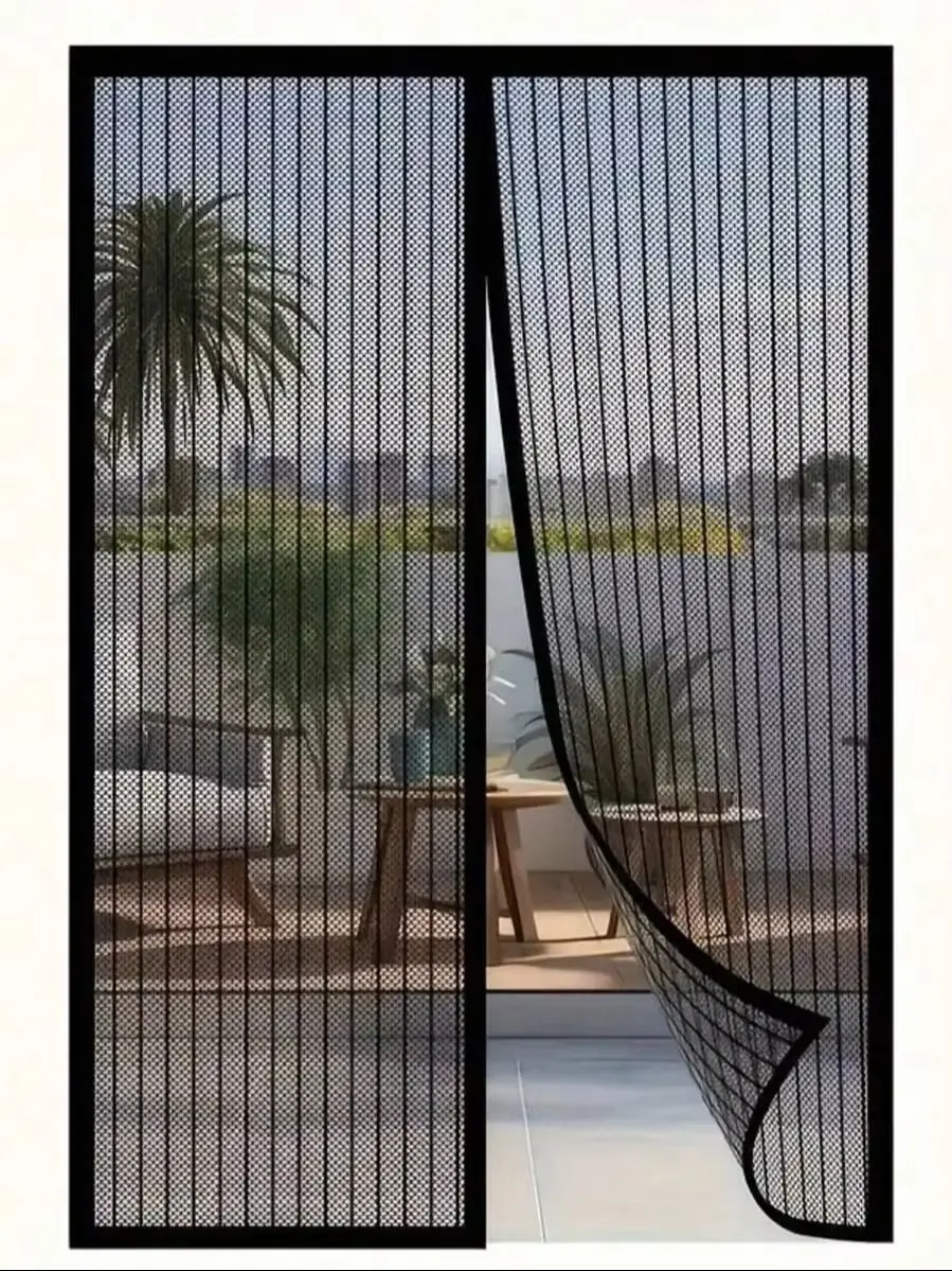 1pc Magnetic Anti-Mosquito Net Anti Bug Fly Mouse Door and Window Screens No Punching Required Automatic Closing Curtains