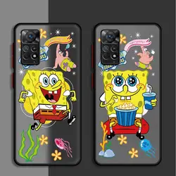 Cute S-SpongeBob Phone Case for Xiaomi Redmi Note 12 Pro 5G 9 Pro 10 Pro 11 Pro Plus 5G 12S 12Pro Plus 9 8T 7 9S 8 Pro Cover