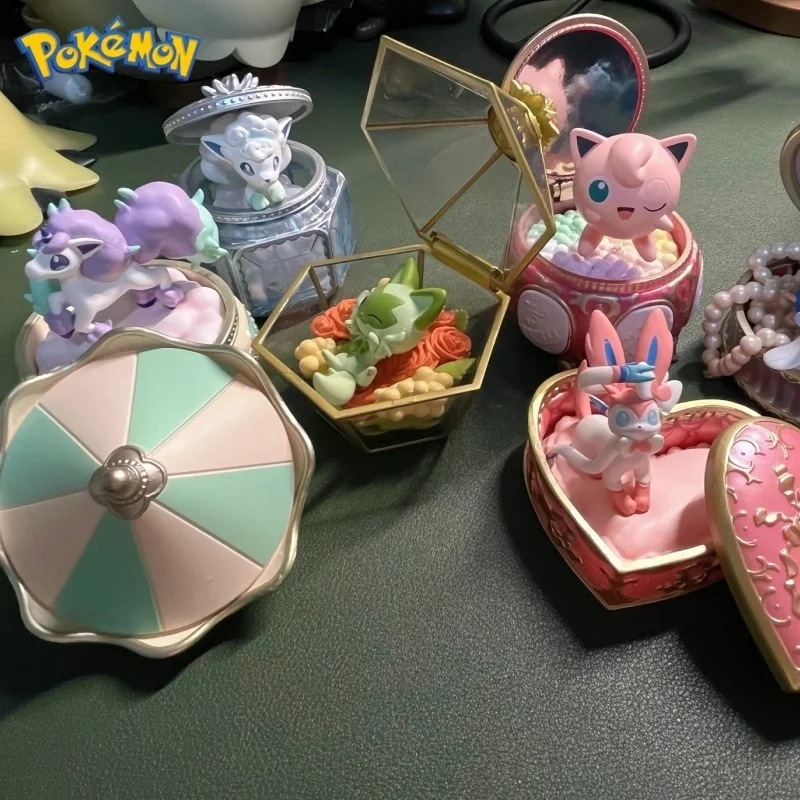

Genuine Re-Ment Pokemon Romantic Collection Ashirene Nymphia Nyahoja Purin Alola Rokon Full Set 6 Collectible Candy Toy Figures