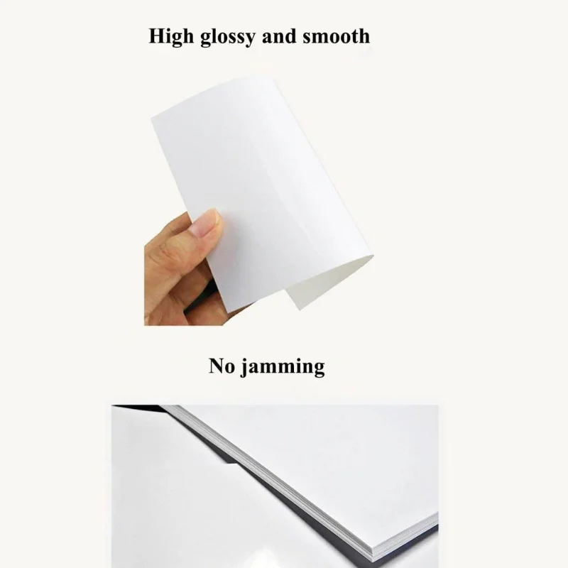SINMARK Photo Paper A6 Glossy Self-adhesive Photo Paper 100 sheets High Gloss Quick Dry for Inkjet and Laser Jet Printer