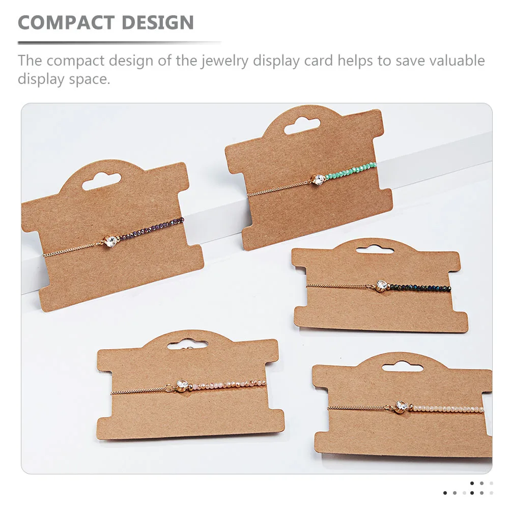 50 قطعة بطاقات عرض الأساور بطاقات تغليف المجوهرات تصميم مدمج سهل الاستخدام عرض إكسسوارات المجوهرات #2