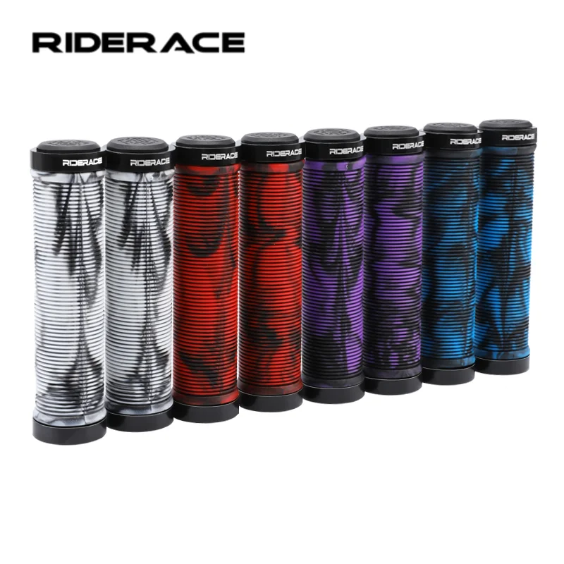RIDERACE Mountainbike-Lenkergriffe, ergonomische MTB-Fahrradlenkerabdeckung, stoßdämpfende, rutschfeste Fahrradgriffe, lila.