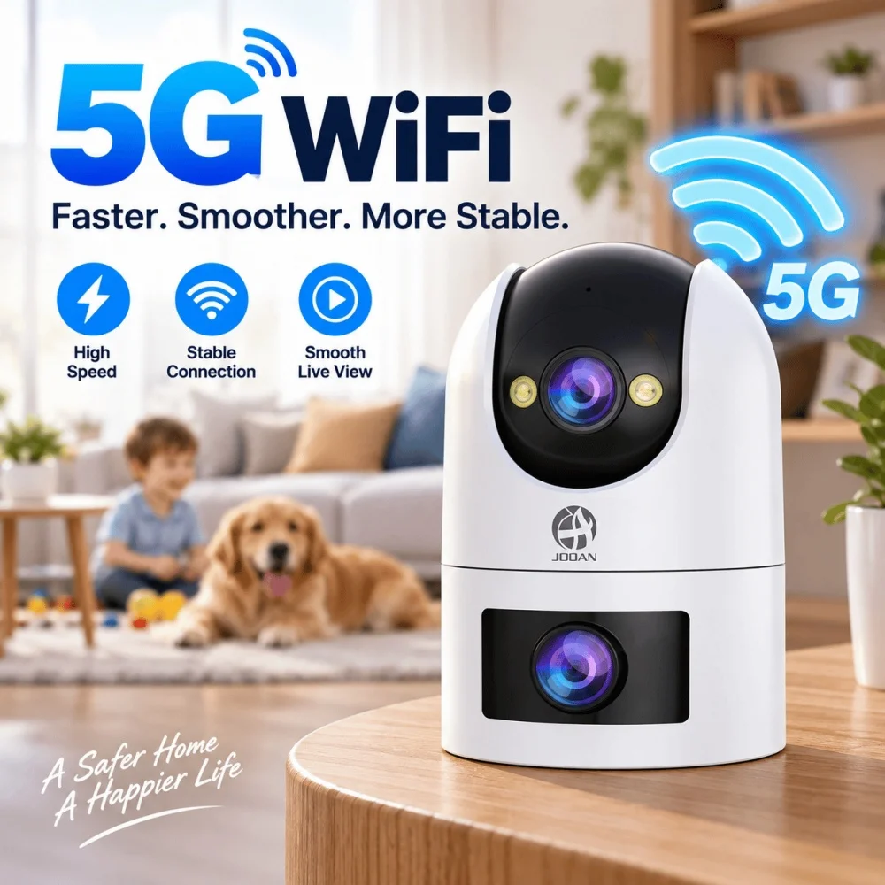 Jooan 8MP 5G Wifi IP Camera Indoor PTZ Cameras Auto Tracking Two-way Audio CCTV Video Night Vision Home Surveillance Camera