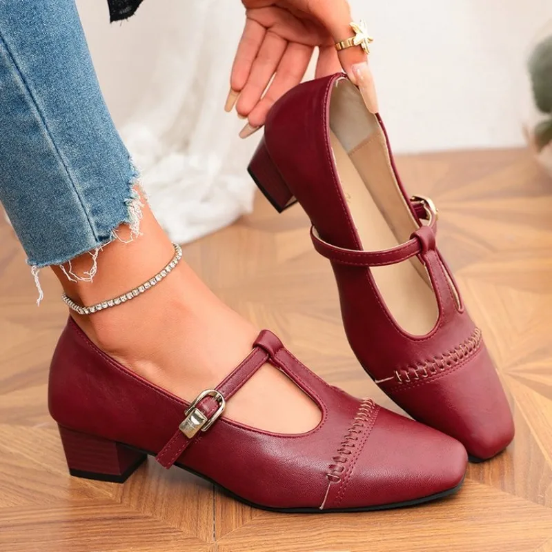 2026 Women's New model style color retro elegant ladies slim daily dress shoes woman view 4