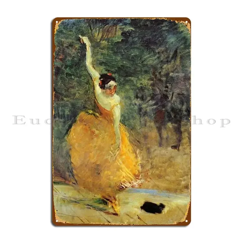 Henri De Toulouse Lautrec The Spanish Dancer Metal Sign Printing Customized Living Room Cinema Mural Tin Sign Poster