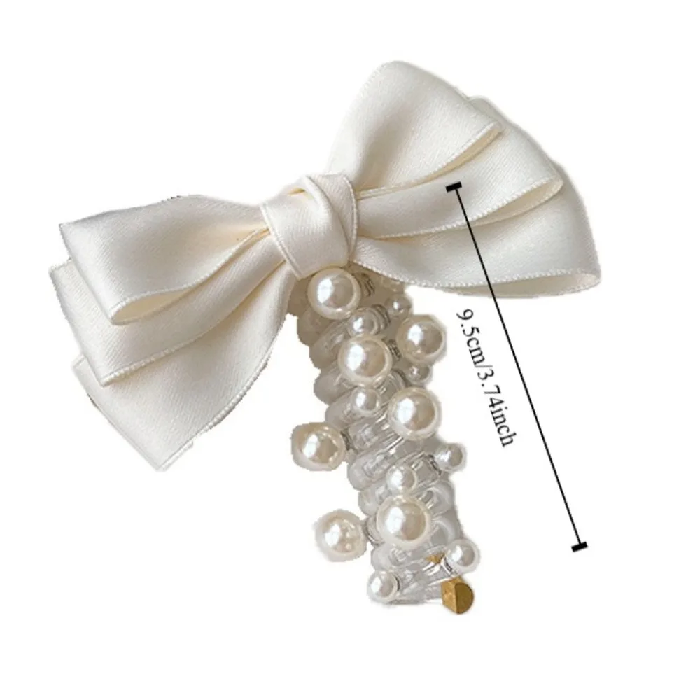 High Elastic Bow Bubble Braided Head Rope Pearl Hair Accessories Spiral Coil Rubber Band Hair Band Ponytail Holder