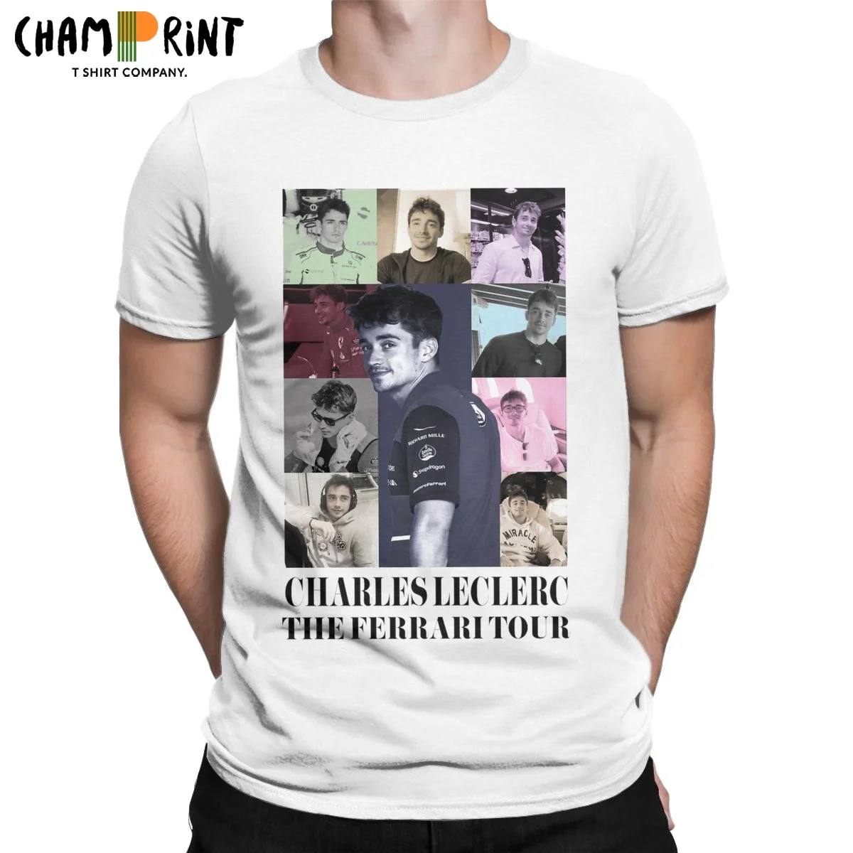 Maglietta da uomo Charles Leclerc Eras Tour 100% cotone abbigliamento Crazy manica corta girocollo T-Shirt estive