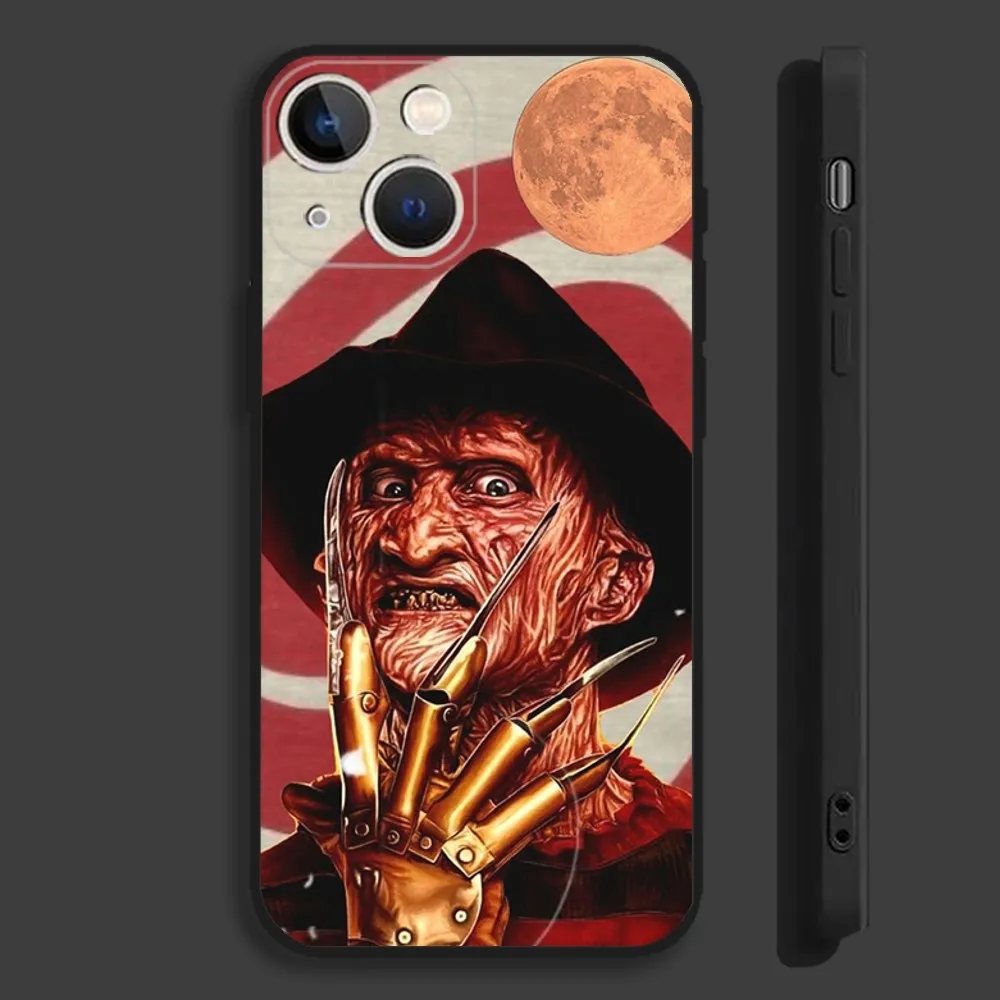 F-Freddy horror K-Krueger Phone Case For iPhone 16,15,14,13,12,11,Pro,Max,Plus,Mini,X,XS,XR,8,7,6,S,Plus,SE Soft Black Case