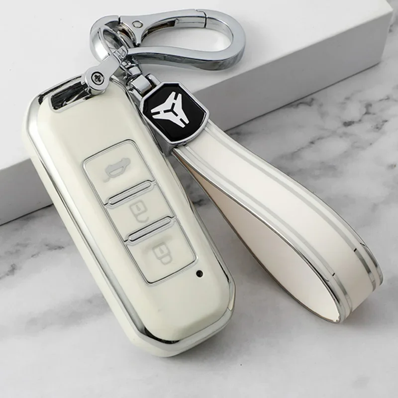 TPU Car Remote Key Cover Case Shell Keychain for Wuling Hongguang S Baojun 510 730 360 560 RS-5 530 630 Protector Accessories