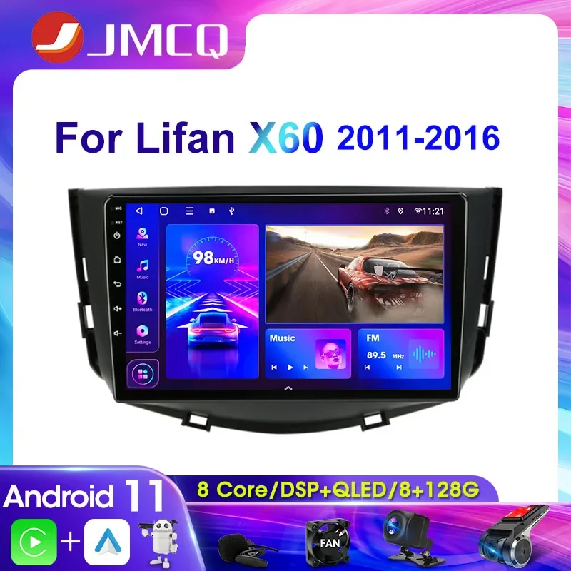 2Din Car Radio For Lifan X60 2011-2016 Multimedia Video Player Navigation GPS Head Unit 4G Android 11 Carplay Android Auto