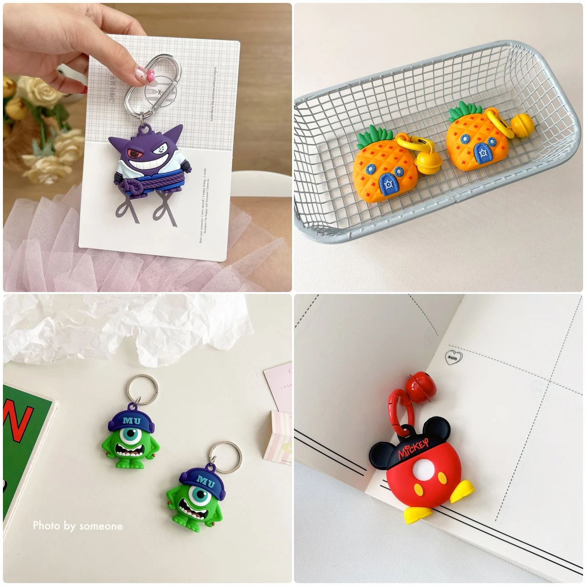 

Для Airtags брелок, Pokemon Ball Gengar Mickey силиконовый защитный чехол для Airtags, силиконовый держатель Airtags для детей