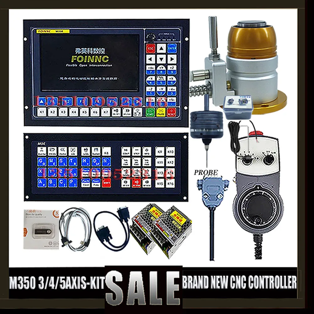 M350 3/4/5 Axis Cnc System Motor Controller Kit+latest Extended Keyboard +3d Edge Finder +z Axis Probe +mpg+ Power Supply