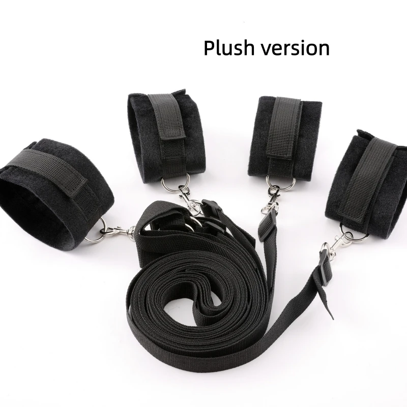 Bed Bondage Restraint Set Adjustable Wrist Ankle Cuffs Comfortable Couples Handcuffs Adult Sex SM Game Lover Intimate Play Kit view 6