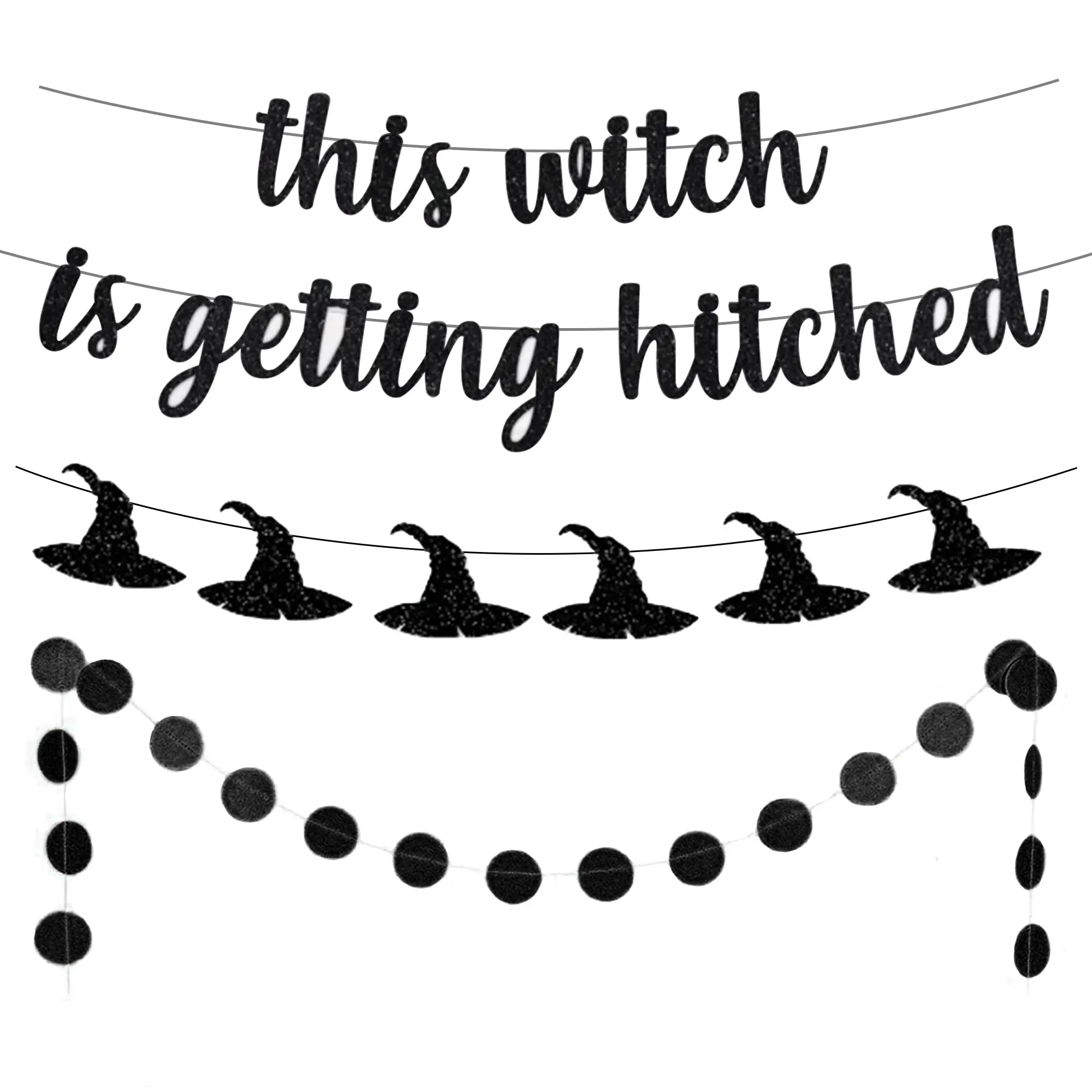 LaVenty This Wizard is Getting Hitched Bachelorette Decorations Halloween Bachelorette Hen Decorations