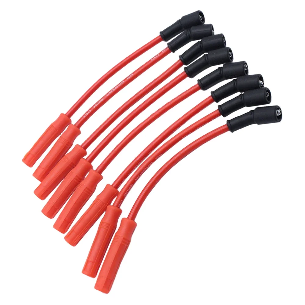 8pcs Ignition Spark Plug Wire Kit Set Cable 32819 for Chevrolet Silverado Tahoe Suburban for GMC Sierra Yukon 10.5mm